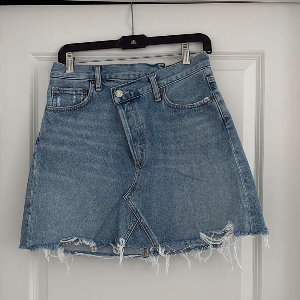 Agolde criss cross mini skirt